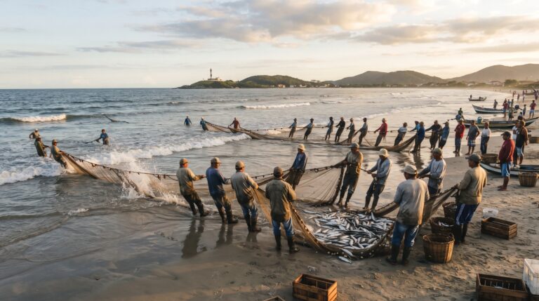 A pesca artesanal com auxílio dos botos no município de Laguna