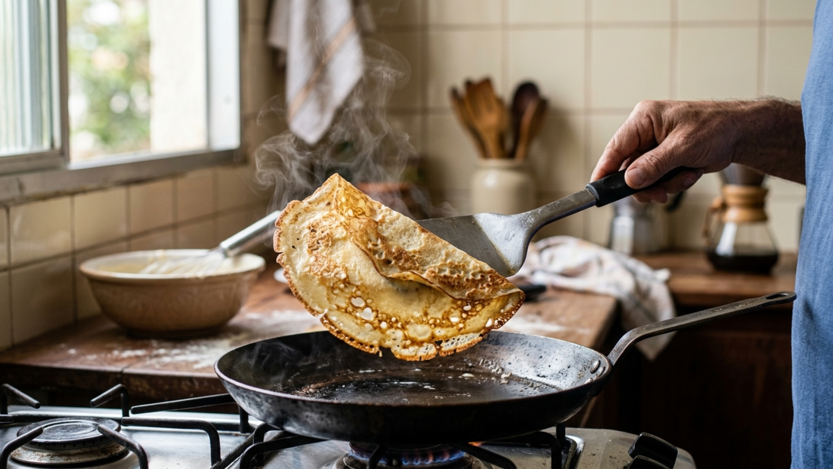 Farinha, ovos, leite e poucos minutos na frigideira: chef de restaurante Michelin aposta nessa receita simples quando cozinha em casa