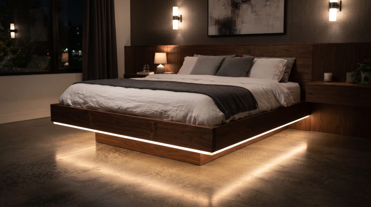 Quanto custa fazer uma cama flutuante com LED embutido em um quarto de 12 m² em 2026?