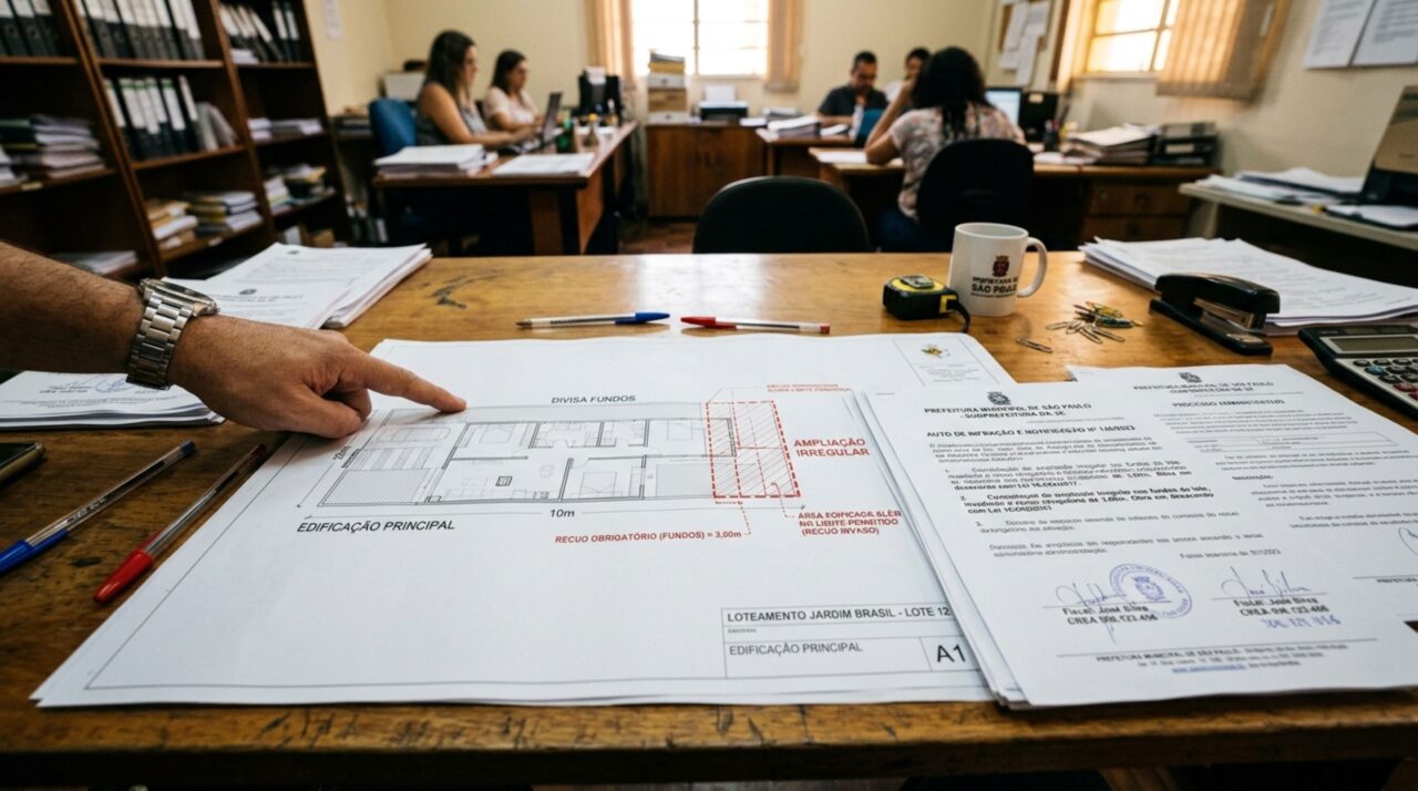 Proprietário amplia a casa até o muro e descobre na venda que a obra não respeita o recuo obrigatório