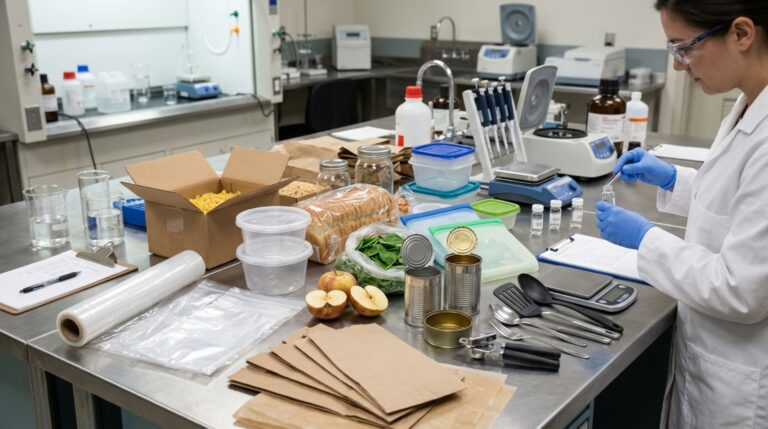 Milhares de substâncias podem estar presentes em materiais que entram em contato com alimentos