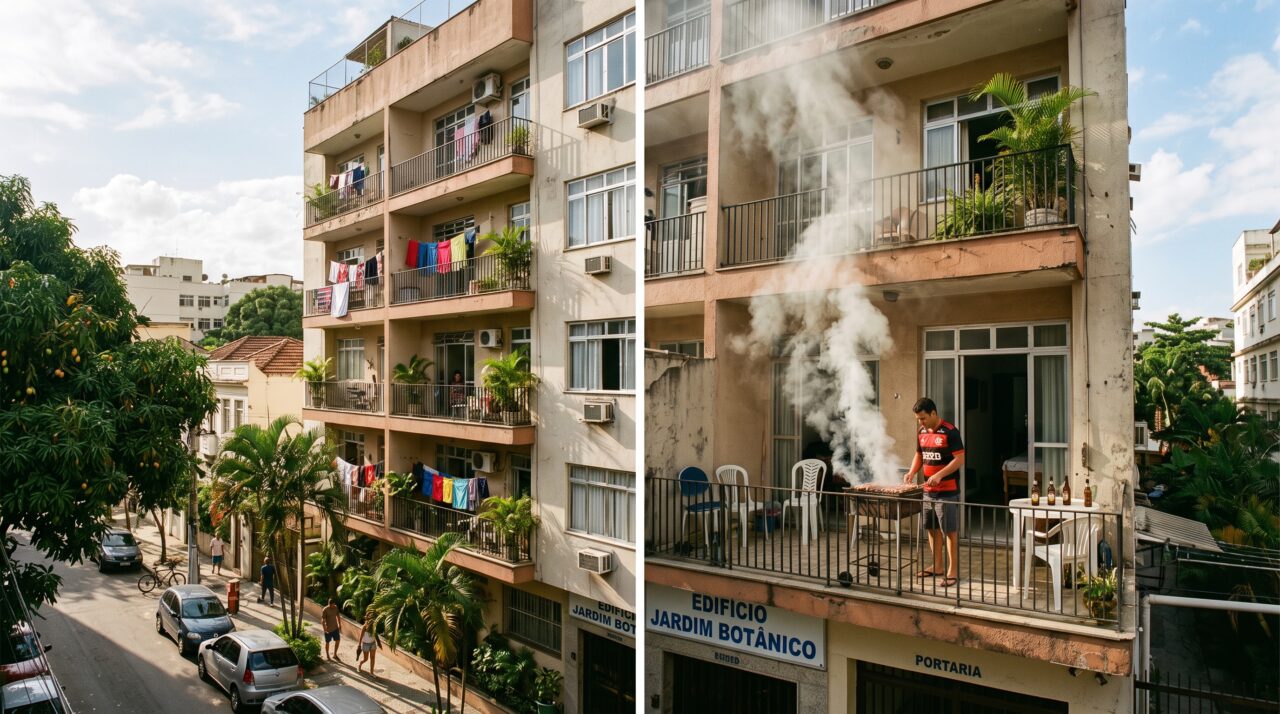 Fumaça de churrasco no apartamento do térreo e os direitos de vizinhança
