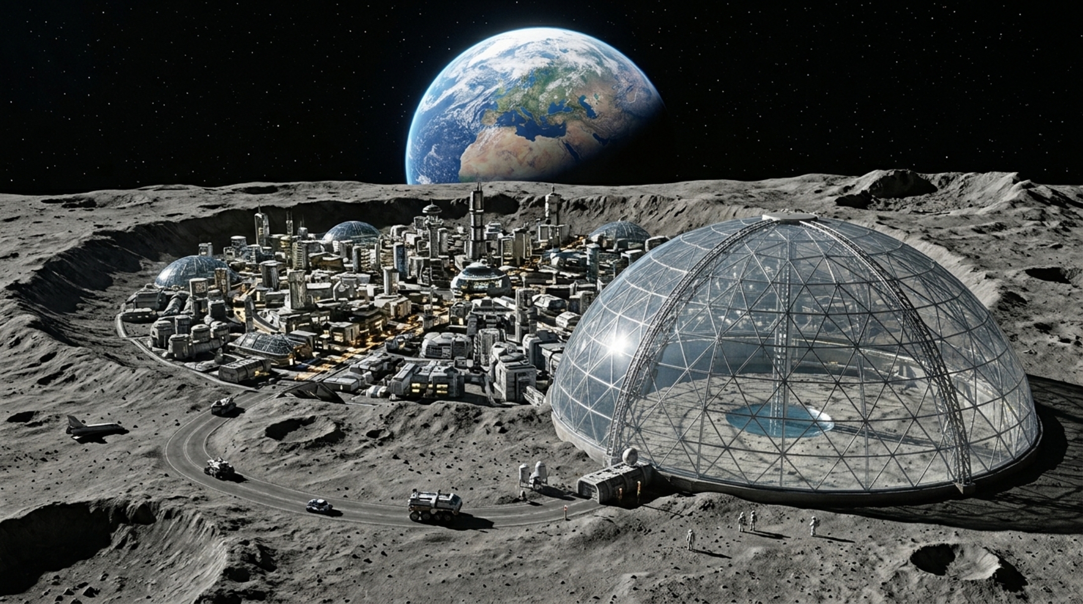 Pesquisadores de Harvard simularam uma cidade lunar de um milhão de habitantes e, ao abrir as torneiras, esvaziaram a água da Lua em um século