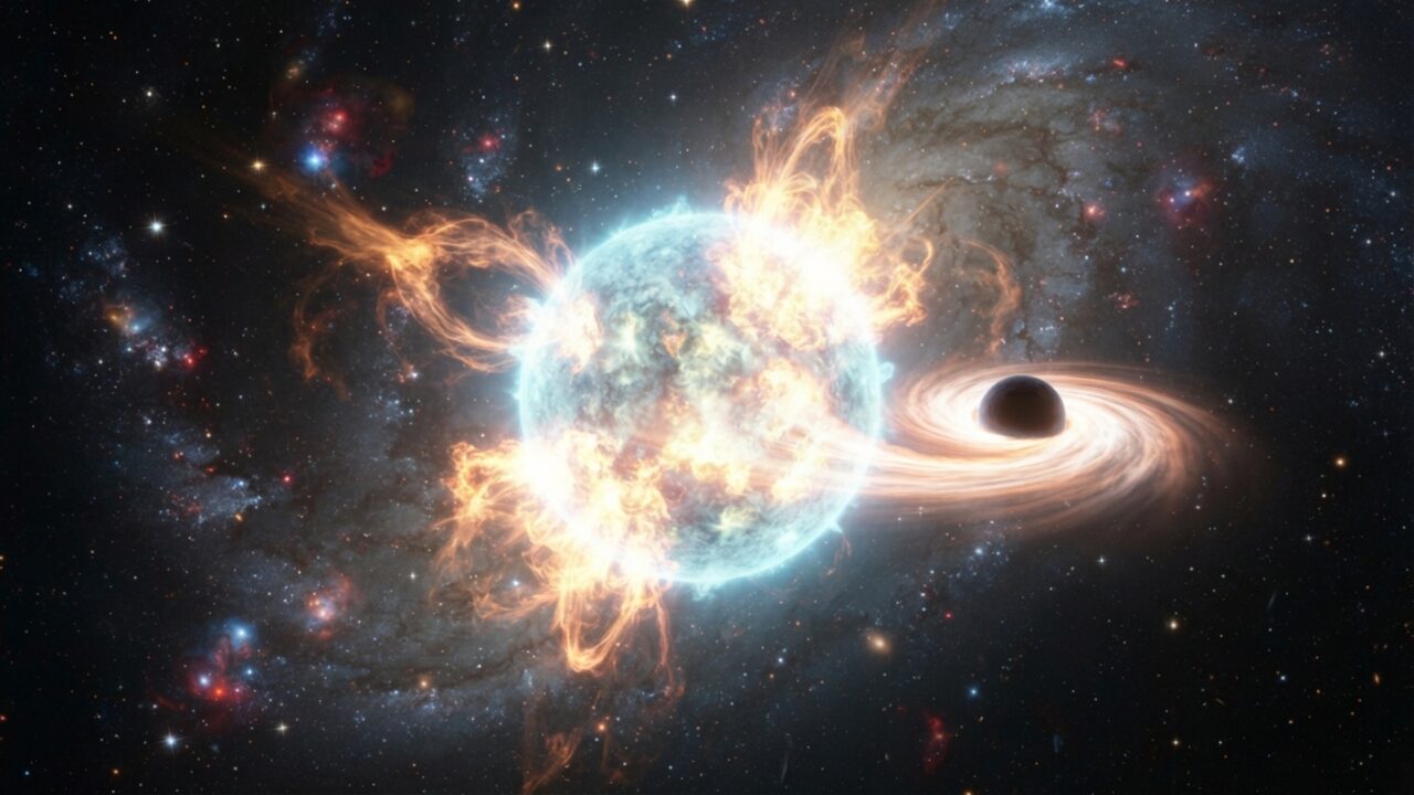 Uma estrela explodiu 27 vezes sem virar supernova: astrônomos descobriram que o culpado pode estar escondido ao lado dela