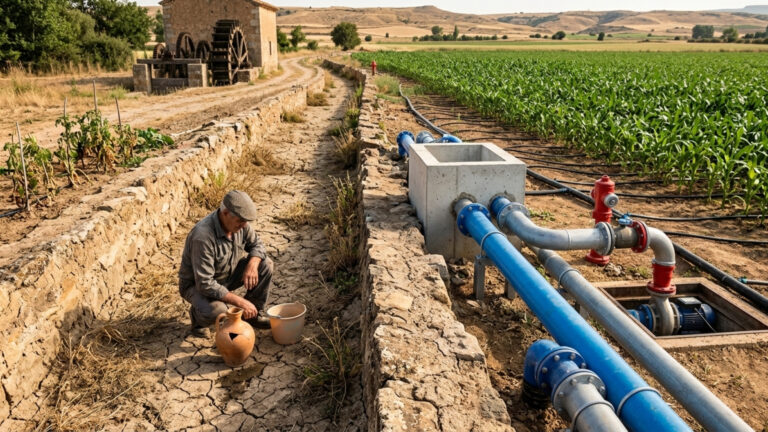 Gastaram €12 milhões em uma invenção para modernizar a irrigação e economizar água, mas em apenas 12 meses, secou um canal que estava irrigando desde 1524
