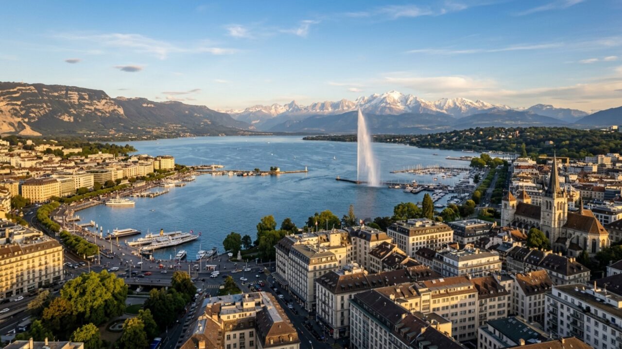Entre montanhas e um grande lago, esta cidade suíça parece pequena para a importância internacional que acumulou ao longo do tempo