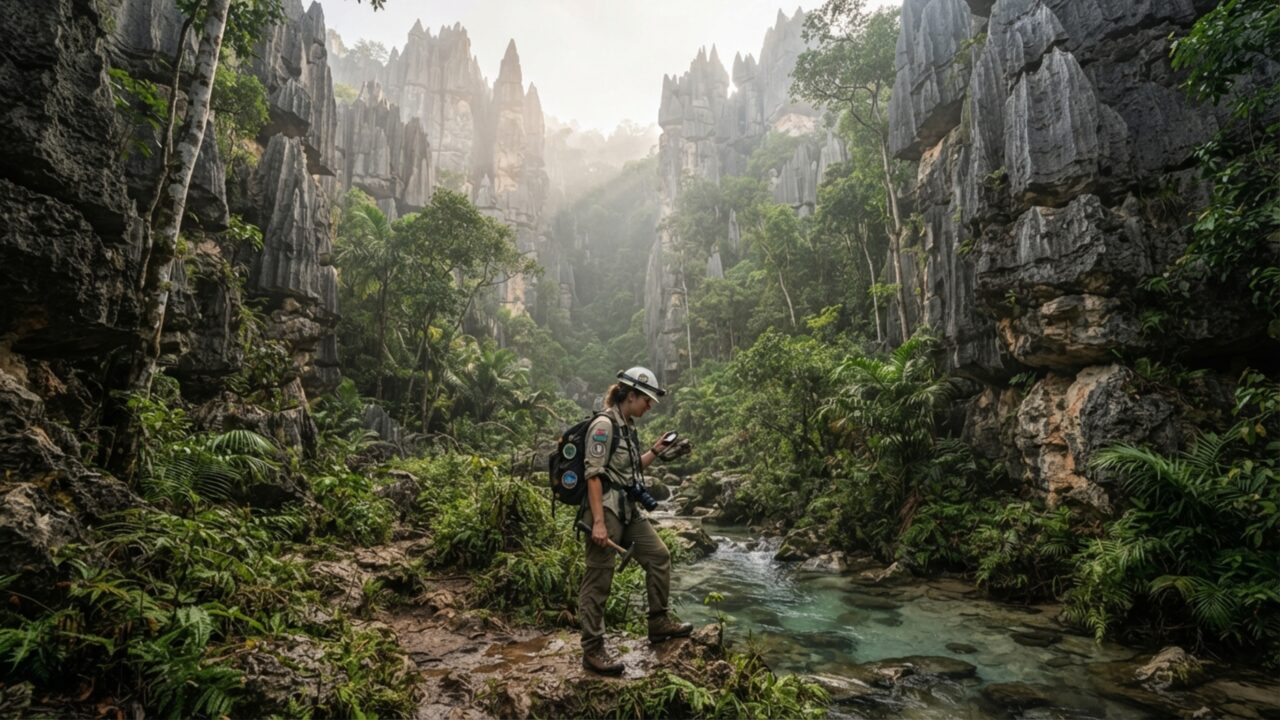 Uma floresta de pedra cresce no deserto de Madagascar com lâminas de calcário afiadas, cavernas e cânions abertos lentamente pela água durante milhões de anos