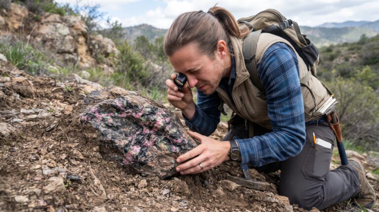Características geológicas e sinais nas rochas que indicam a presença de turmalina preciosa no solo