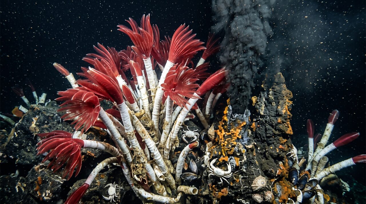 Vermes gigantes vivem sem depender diretamente da luz do Sol porque carregam bactérias que transformam sulfeto tóxico em energia no fundo do oceano