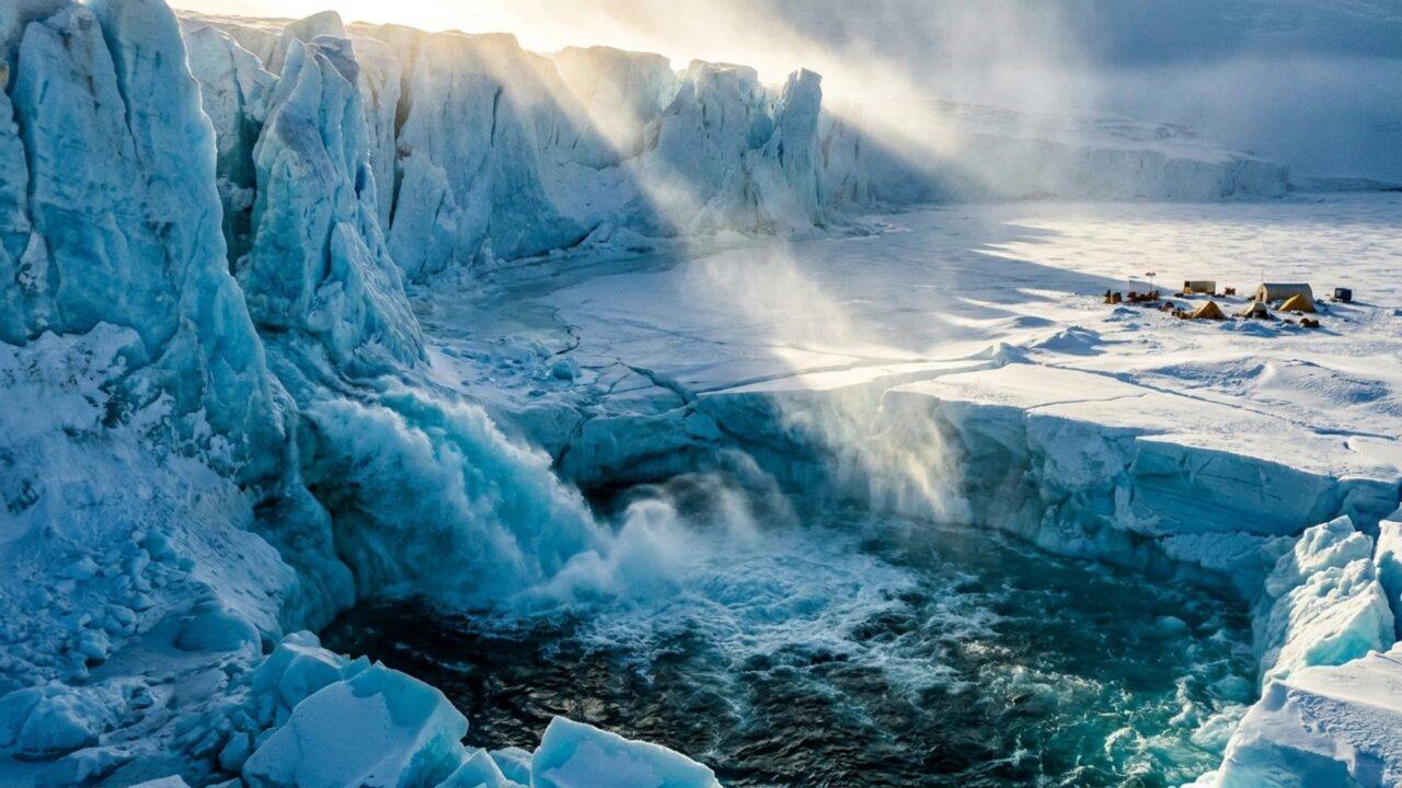 Um lago antártico coberto de gelo recebeu de uma vez 17,5 milhões de metros cúbicos de água e teve sua química alterada