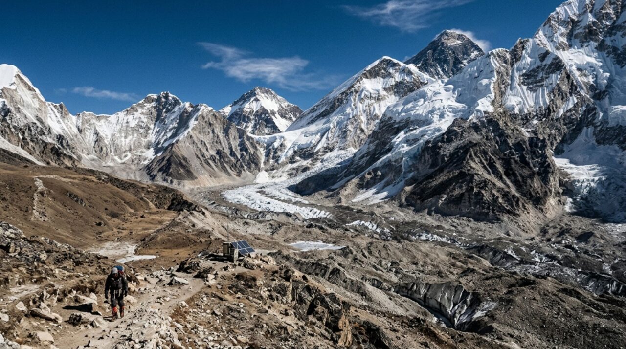 A linha de neve subiu cerca de 150 metros perto do Everest em poucas semanas sem derreter porque o gelo passou direto para vapor