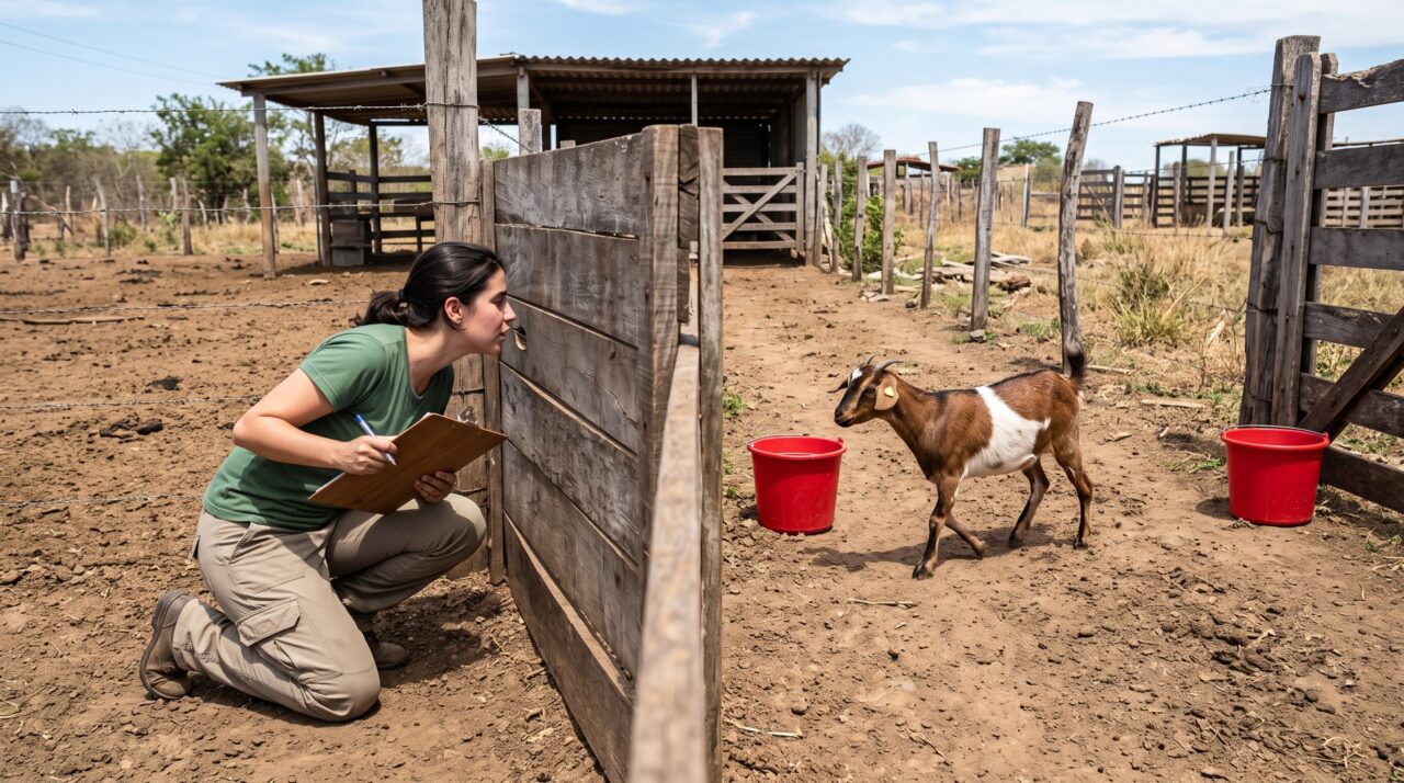 Uma cabra ouviu uma voz atrás da barreira e encontrou comida escondida: direção da fala humana virou pista para resolver o teste