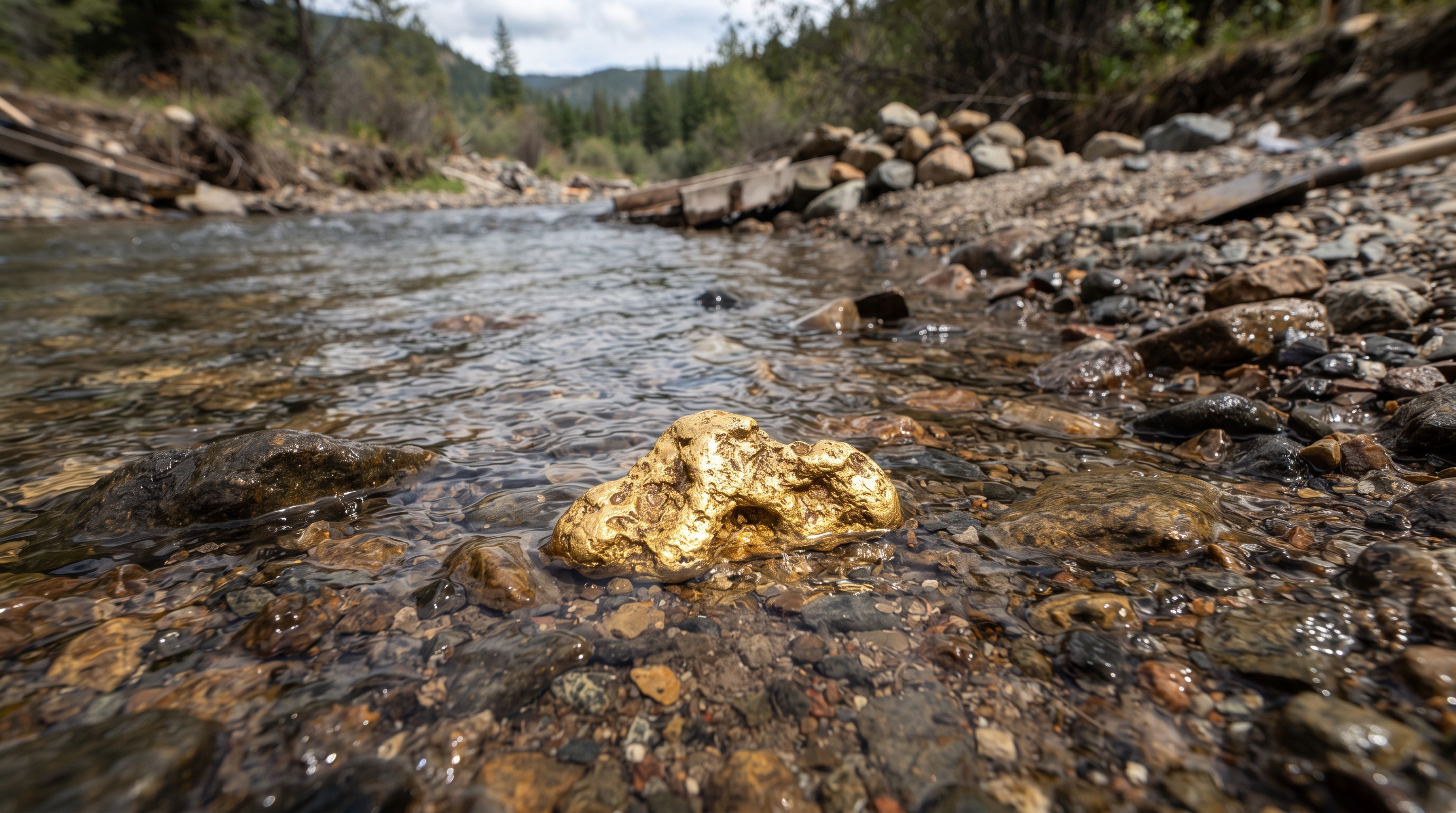 Por que o ouro aparece em determinados rios e não em outros? A relação entre montanhas, erosão e antigos depósitos minerais