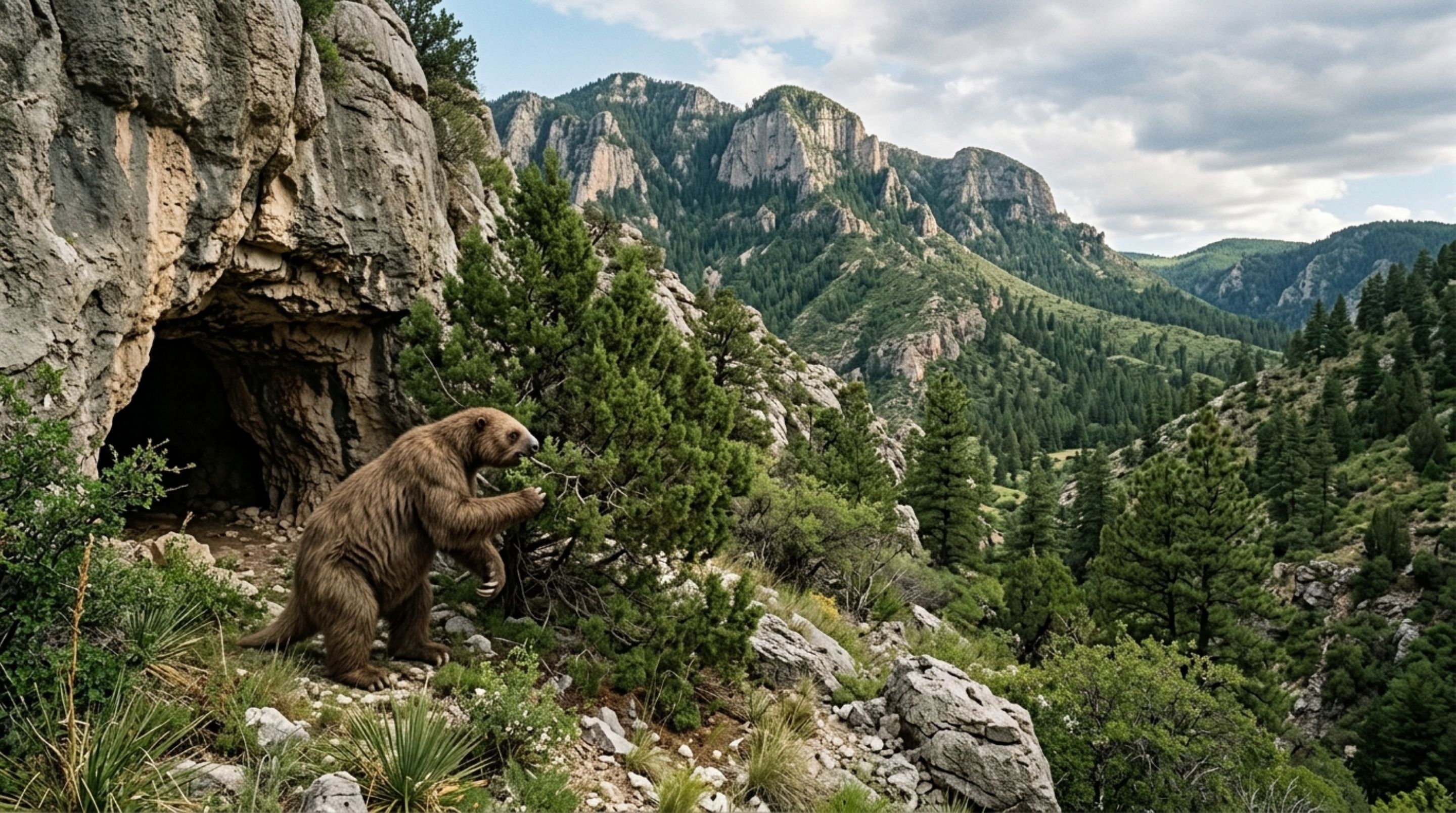 Quatro cavernas numa única cadeia montanhosa guardaram fezes de preguiças gigantes e pólen suficiente para acompanhar 13 mil anos de vegetação