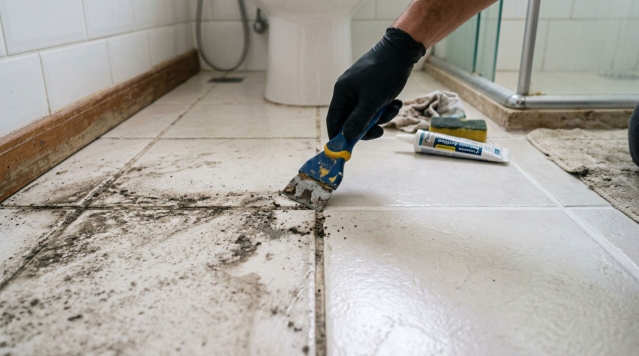 Azulejista ensina técnica simples para renovar rejunte encardido sem trocar os pisos e azulejos