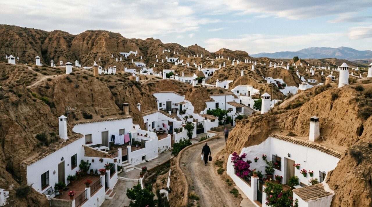 A cidade onde as pessoas construíram casas dentro de cavernas para aproveitar naturalmente o isolamento térmico da rocha