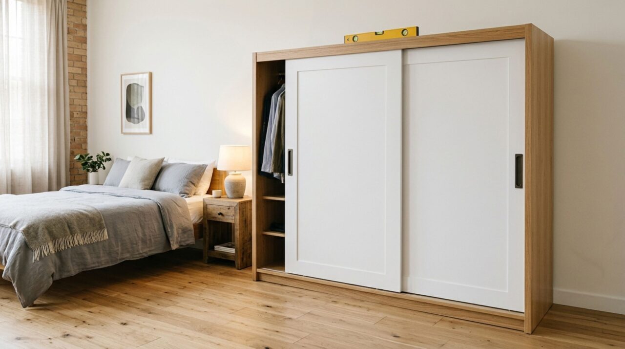 Após trocar o piso do quarto, moradora percebe que o guarda-roupa começa a abrir sozinho durante a madrugada e descobre uma pequena inclinação criada pelo novo revestimento