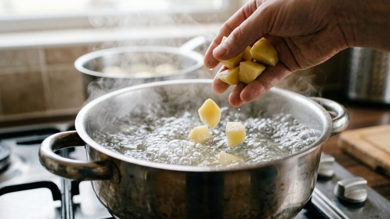Cozinhar batatas começando pela água fria não dá o mesmo resultado que colocá-las direto na água fervendo: qual método funciona melhor em cada receita