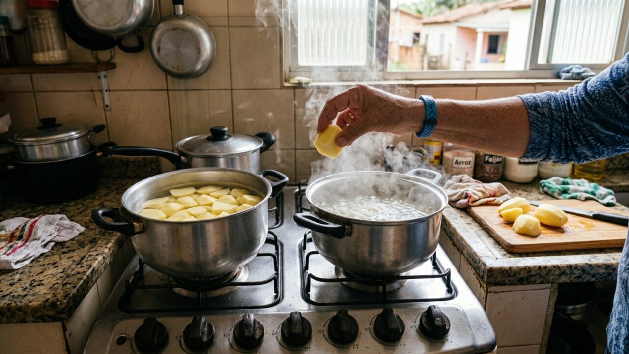 Cozinhar batatas começando pela água fria não dá o mesmo resultado que colocá-las direto na água fervendo: qual método funciona melhor em cada receita