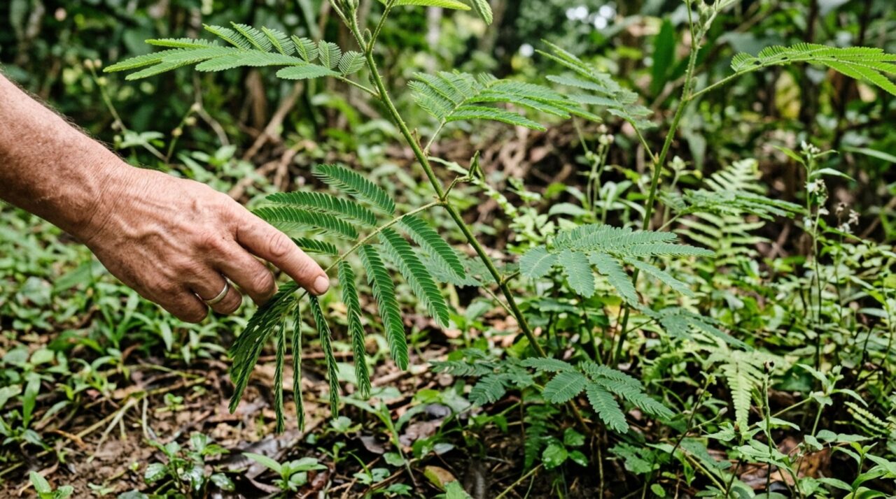 A planta que fecha suas folhas quando alguém toca nela e consegue realizar movimentos visíveis em poucos segundos
