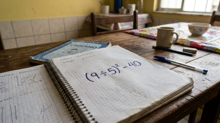 Sem cometer erros, você consegue resolver (9 ÷ 5)² − 40?