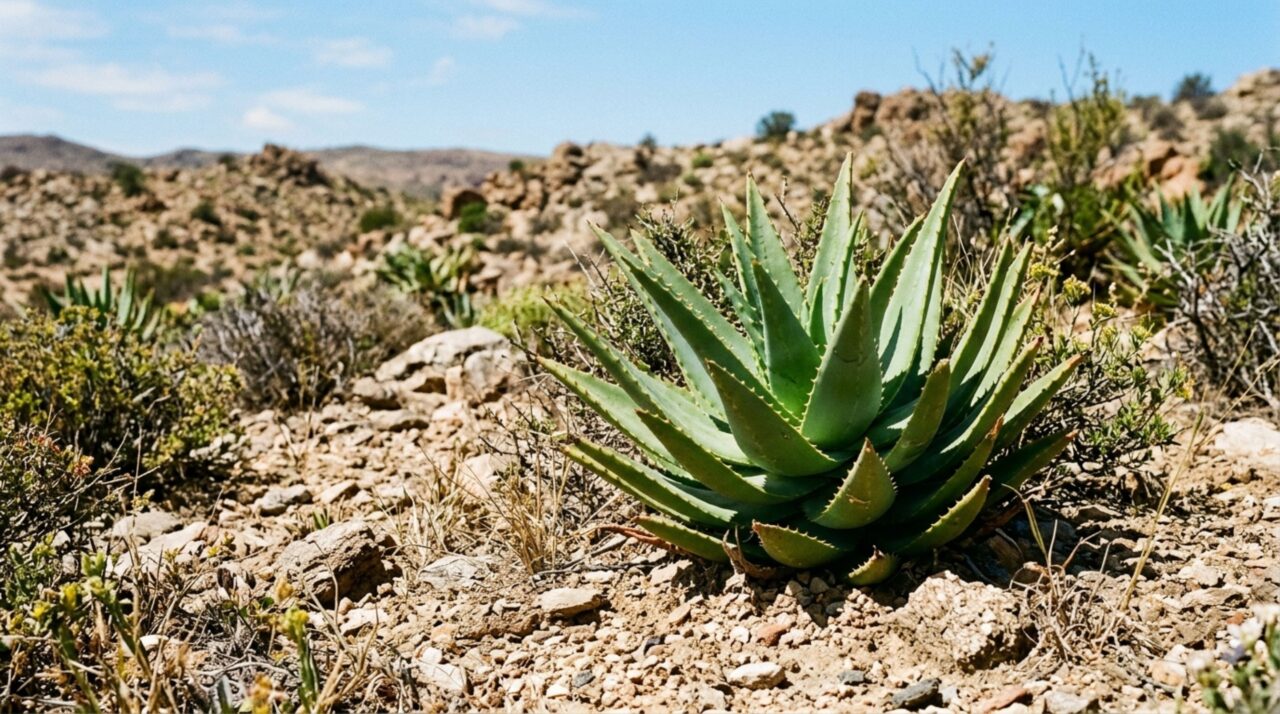 A planta que consegue armazenar água em folhas grossas e sobreviver em regiões onde quase não chove durante meses
