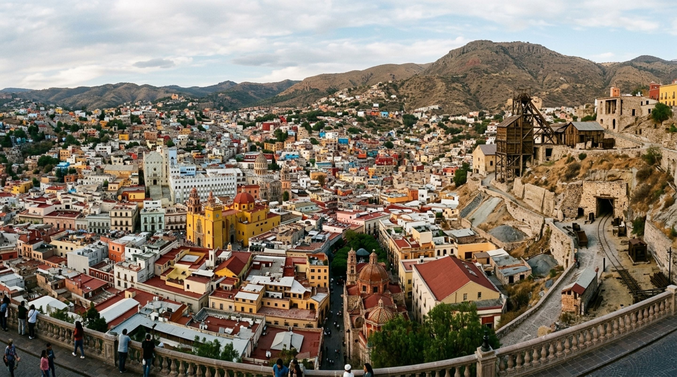 Uma cidade de prata cavou 600 metros para baixo e Guanajuato deixou minas e ruas subterrâneas sob o centro histórico