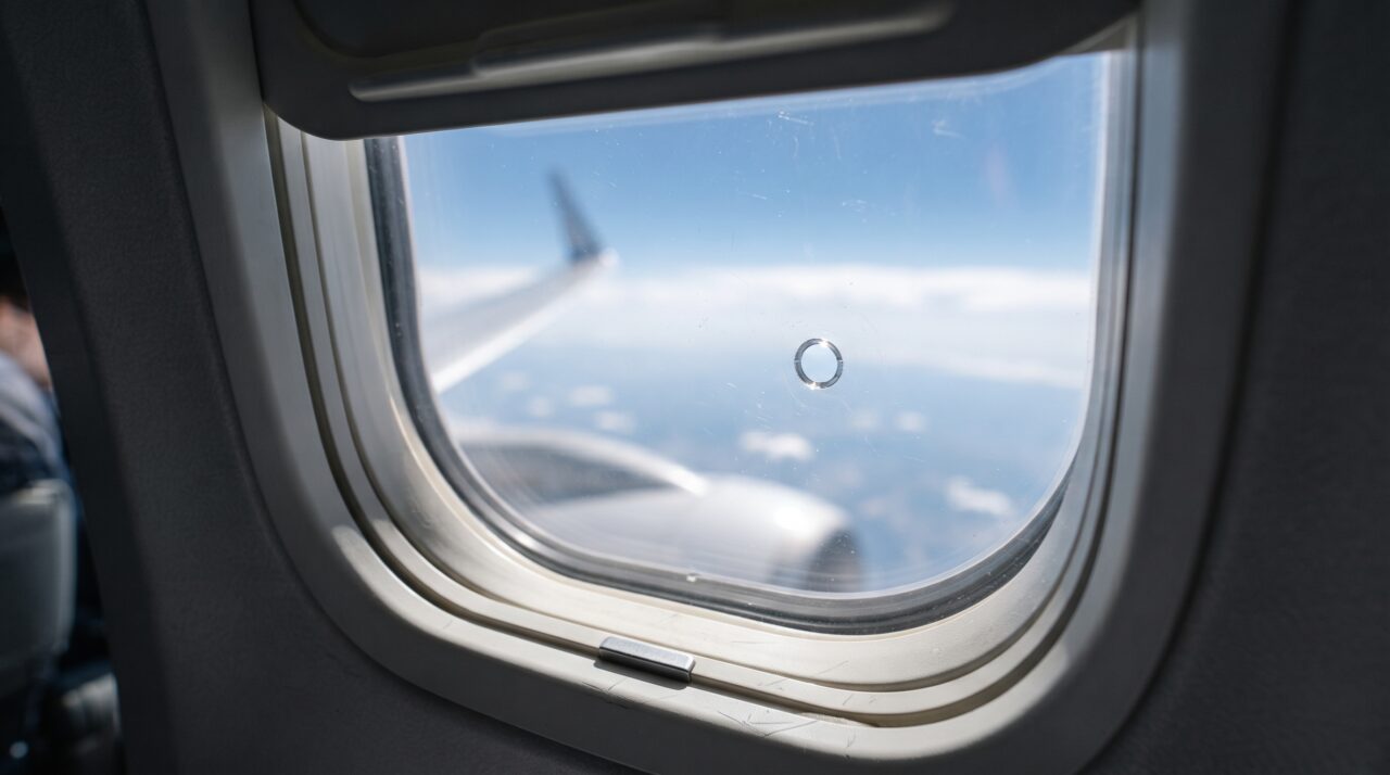 A função e a importância do pequeno furo na janela do avião.
