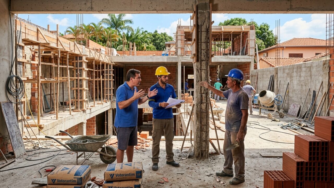 Pedreiro abre parede para instalar nova porta e descobre coluna de concreto exatamente onde proprietário queria fazer a passagem