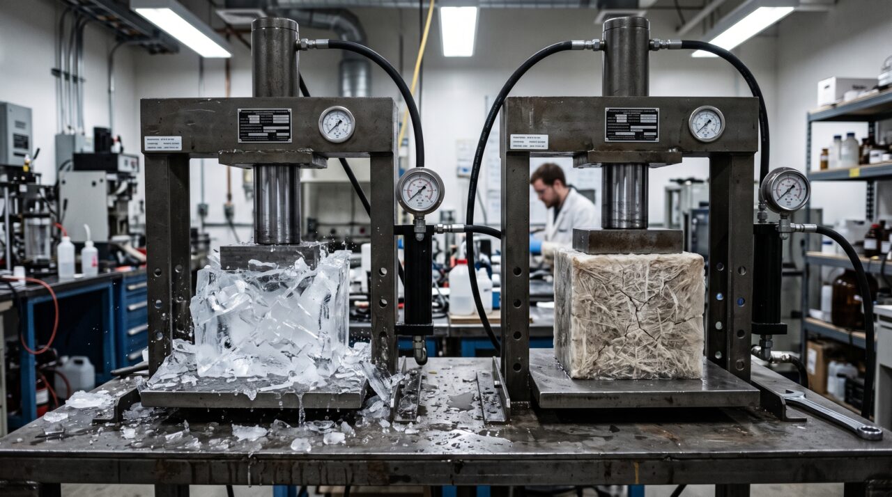 O gelo comum trinca de repente, este aguenta 70 vezes mais energia: fibras vegetais criam material dez vezes mais resistente