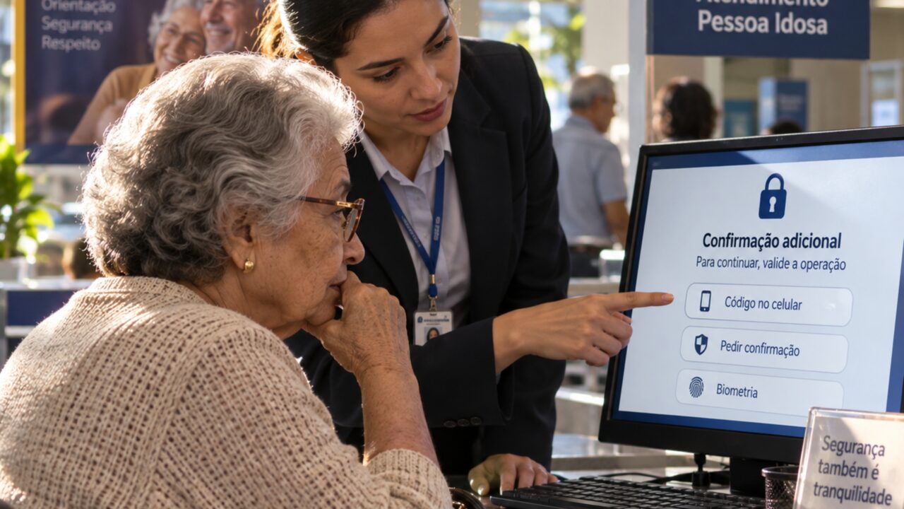 Quem tem 60, 64, 70 anos ou mais pode encontrar uma nova barreira de segurança ao fazer determinadas transações financeiras