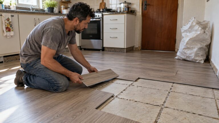 Adeus à reforma demorada: alternativa aos azulejos renova o piso da cozinha em um dia e sem mão de obra pesada
