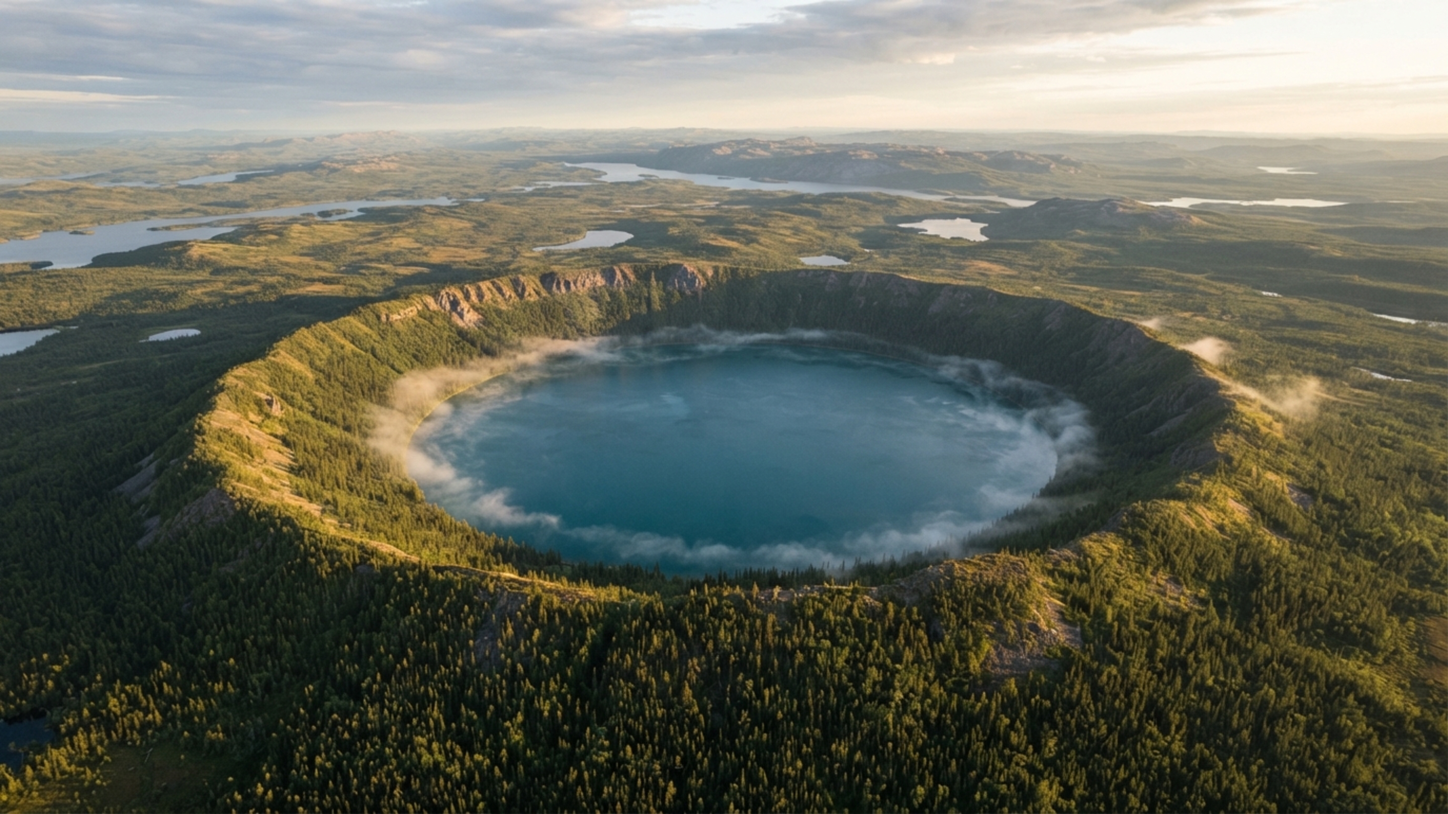 Ele procurava um lugar para acampar e encontrou um círculo estranho: mapa de satélite revelou cratera de impacto no Canadá