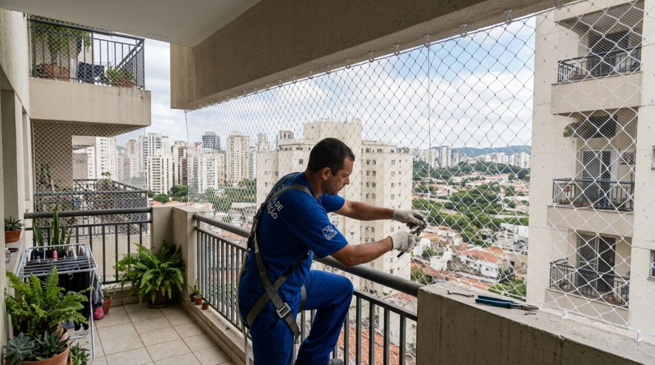 Moradora instala rede de proteção na varanda e recebe pedido de ajuste: quando o padrão do prédio precisa ser seguido?