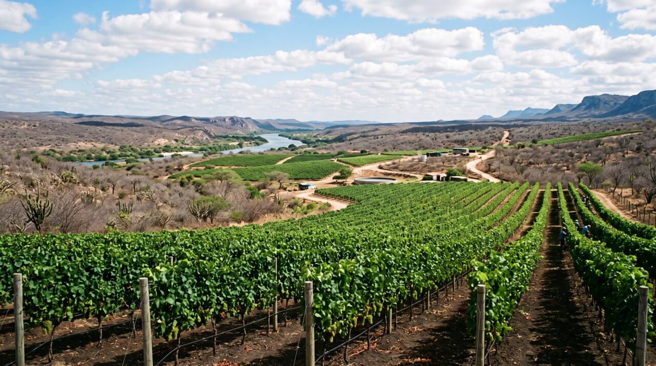 A cidade pernambucana do semiárido que revolucionou a irrigação e domina a produção de uvas e vinhos finos