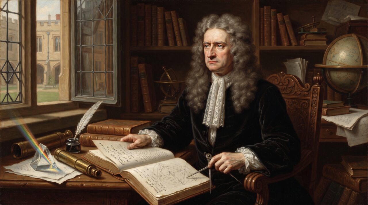 Isaac Newton, um dos cientistas mais importantes da humanidade, sobre reconhecer o legado alheio: “Se vi mais longe, foi por estar de pé sobre ombros de gigantes”