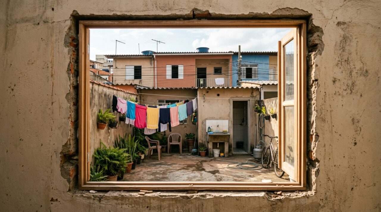 Casal volta para casa e descobre que vizinho abriu uma janela voltada diretamente para o quintal, ele questiona se a abertura pode permanecer e se a distância mínima foi cumprida