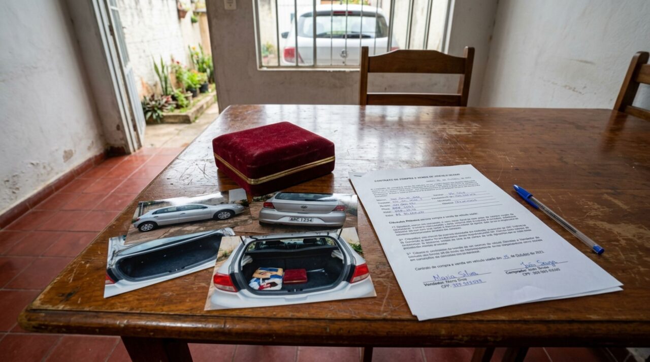 Comprador leva carro usado para casa, encontra objeto valioso escondido no porta-malas e precisa decidir o que fazer