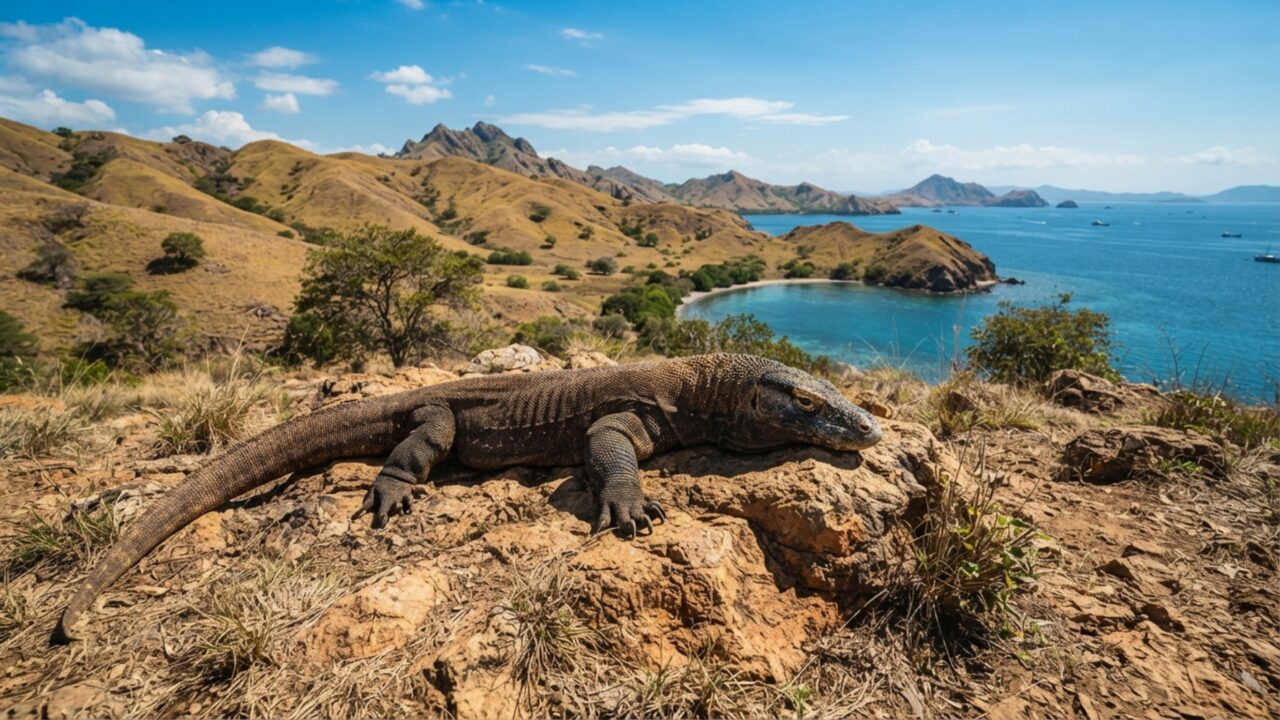 Um lagarto consegue comer 80% do próprio peso: estômago expansível explica banquetes extremos do dragão-de-komodo