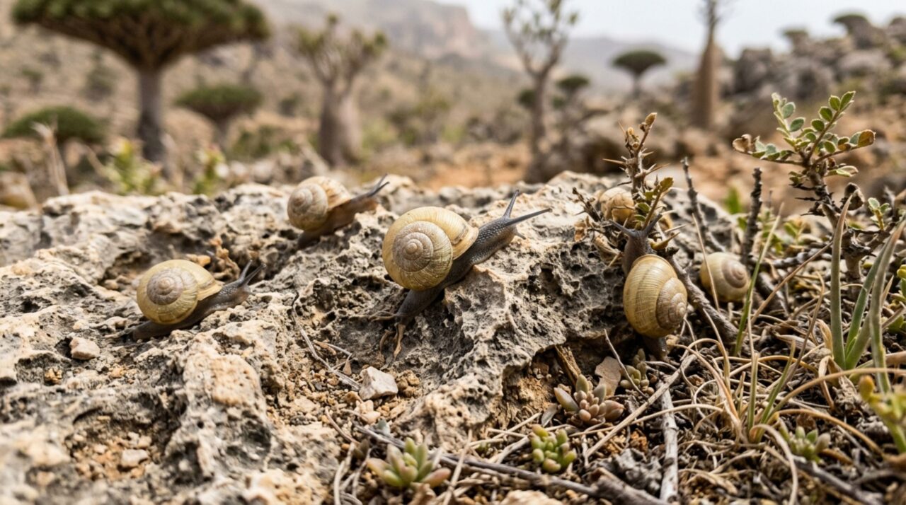 Os caracóis terrestres de Socotra mostram um dos níveis mais altos de endemismo do arquipélago