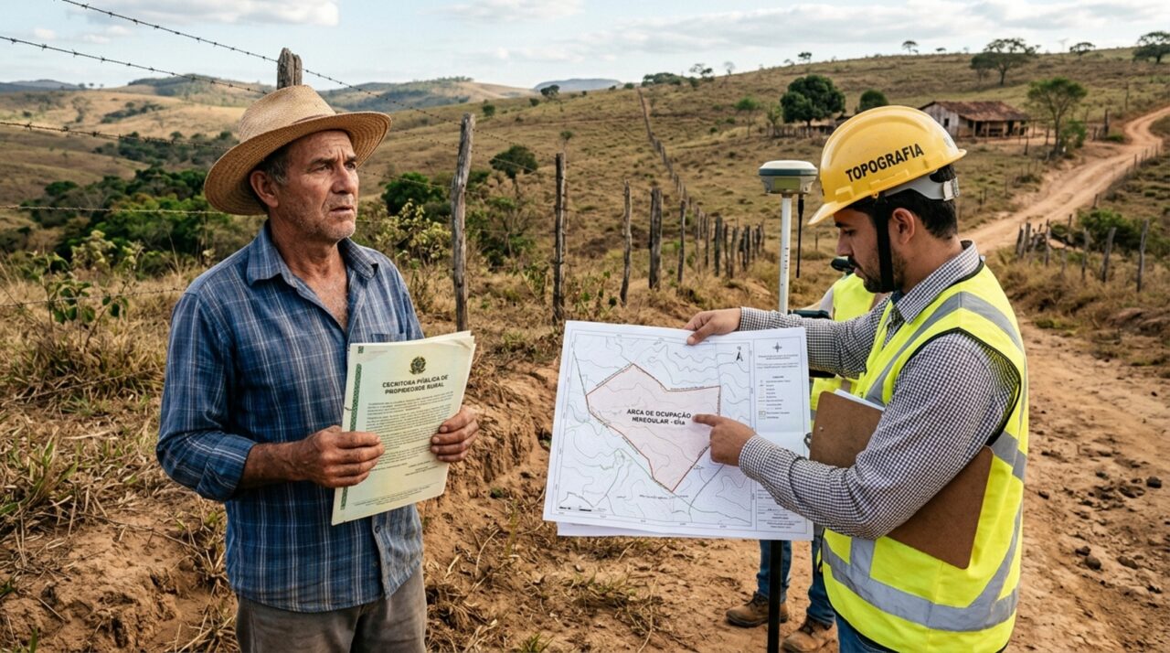 Homem herda terreno rural e decide refazer a cerca, mas levantamento revela que 6 hectares da propriedade são usados pelo vizinho há 28 anos