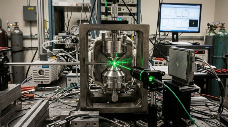 Pressões extremas e aquecimento a laser permitiram observar uma nova estrutura de gelo superiônico