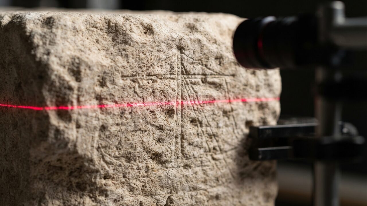 Um laser passou pela parede de um templo e encontrou uma frota: 23 barcos quase invisíveis estavam gravados em pedras de Chipre