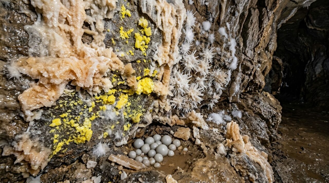 Gesso, enxofre e outros minerais registram a origem incomum da Caverna Lechuguilla