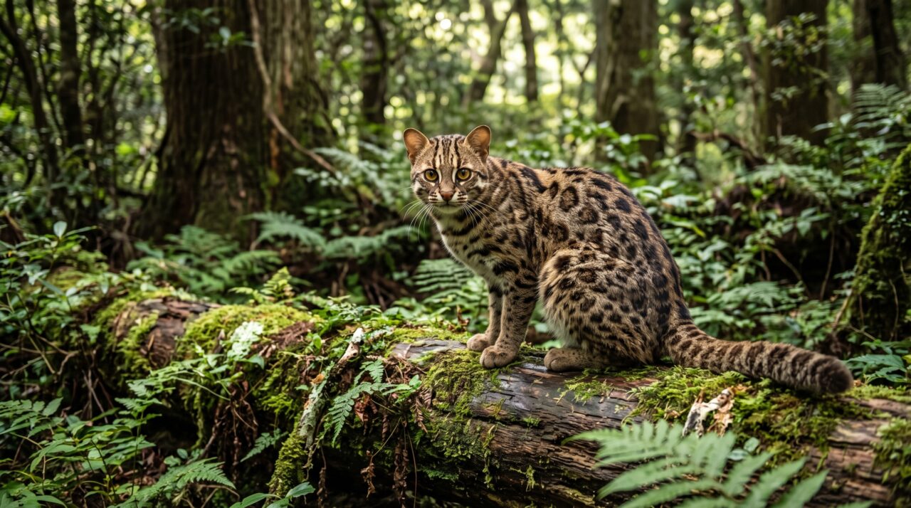 Um gato-leopardo ameaçado tem uma cauda que intrigava pesquisadores: genoma ajuda a explicar de onde veio a característica incomum