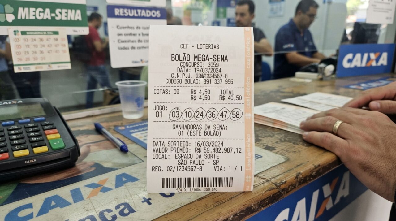Uma aposta acerta as seis dezenas da Mega-Sena 3059 e leva prêmio de mais de R$ 101,9 milhões