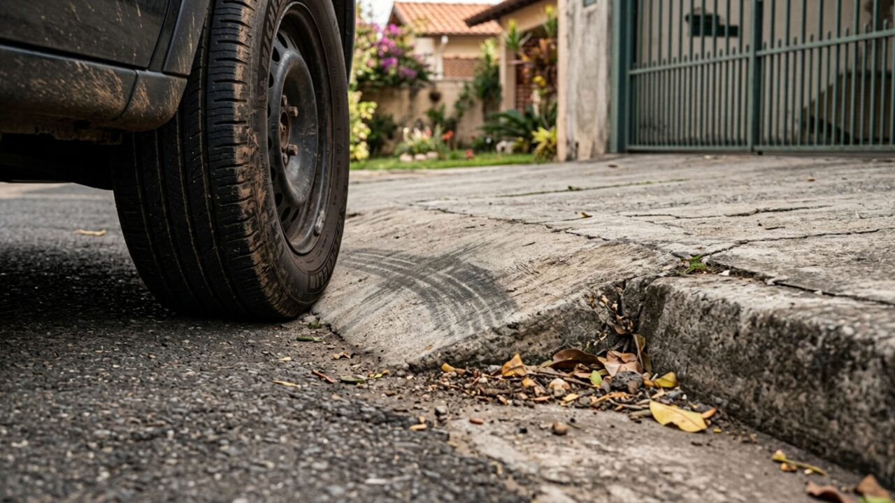 Motorista estaciona na frente da própria garagem achando que não há problema e descobre o que a lei realmente diz