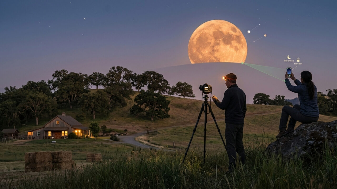 Lua cheia de setembro de 2026: Quando e de onde será possível ver a Lua da Colheita