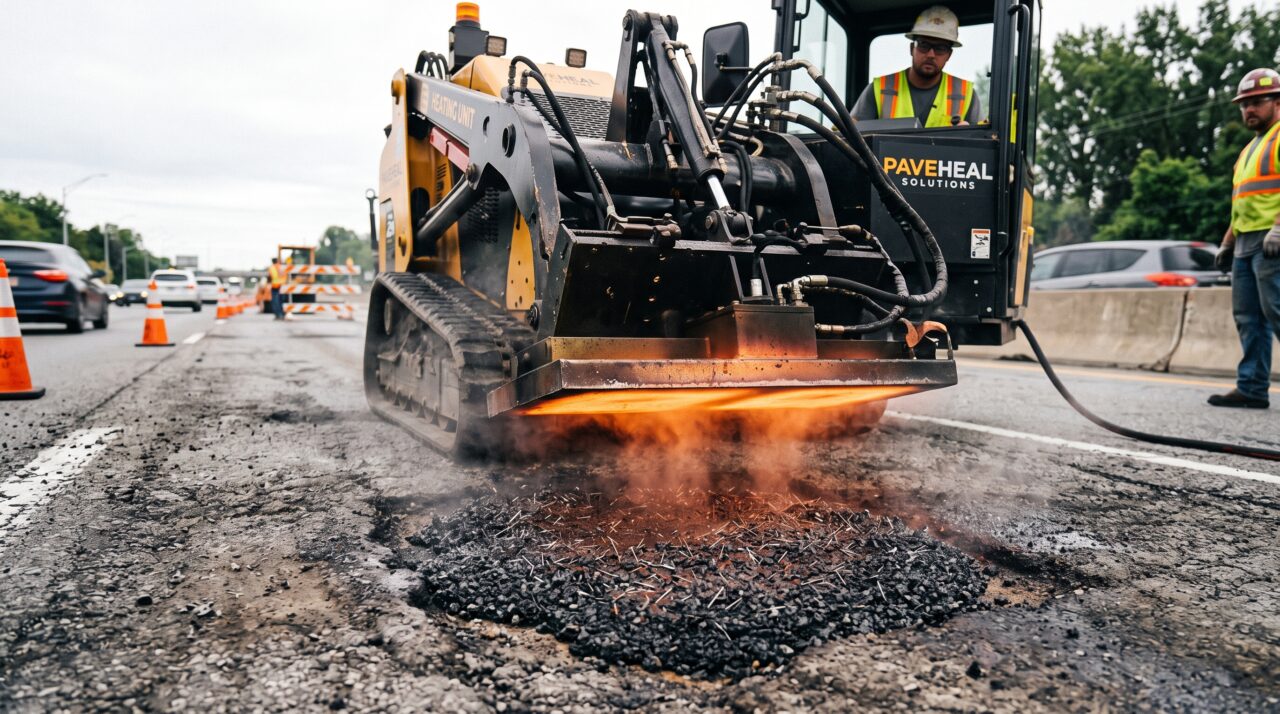 O funcionamento e os benefícios do asfalto autocurável para fechar buracos na pista