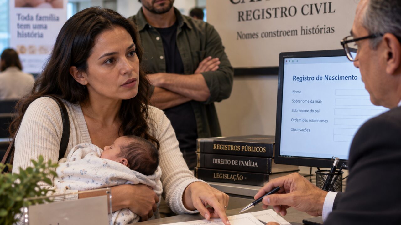 Mãe vai registrar o filho e agora pode exigir que a criança carregue tanto o sobrenome dela quanto o do pai
